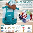 thumbnail image 6 of Tirrinia Mesh Beach Bag with Cooler Compartment, Extra Large Totes for Beach Travel, Functional Fashion Beach Bag for Women, Unique Gifts for Mom, 6 of 8