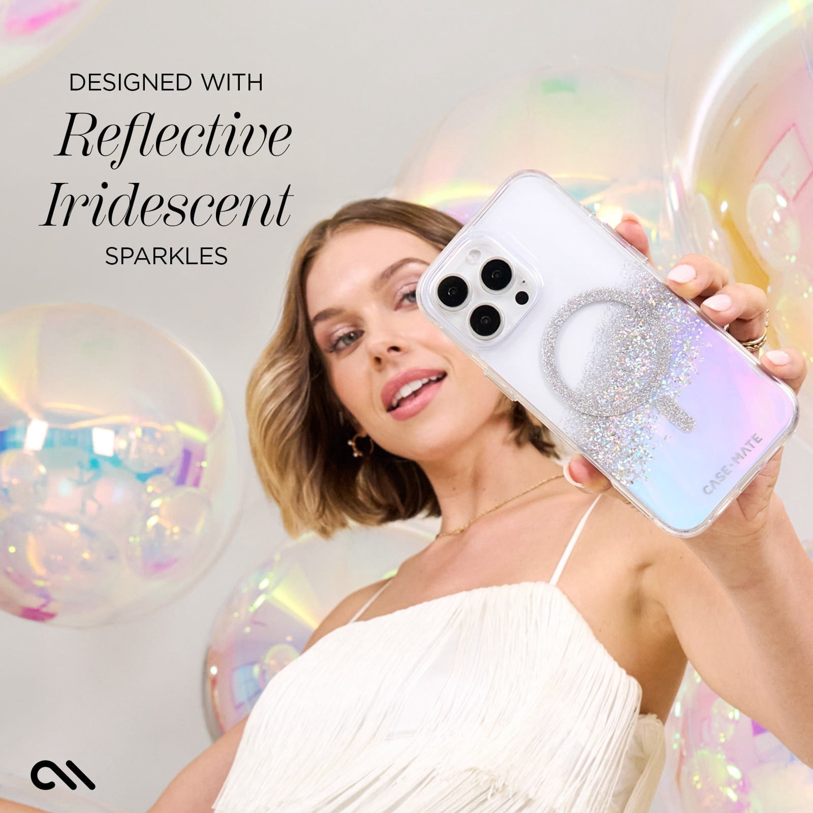 Case-Mate Apple iPhone 16 Pro Max Soap Bubble Karat MagSafe Compatible Case - Iridescent