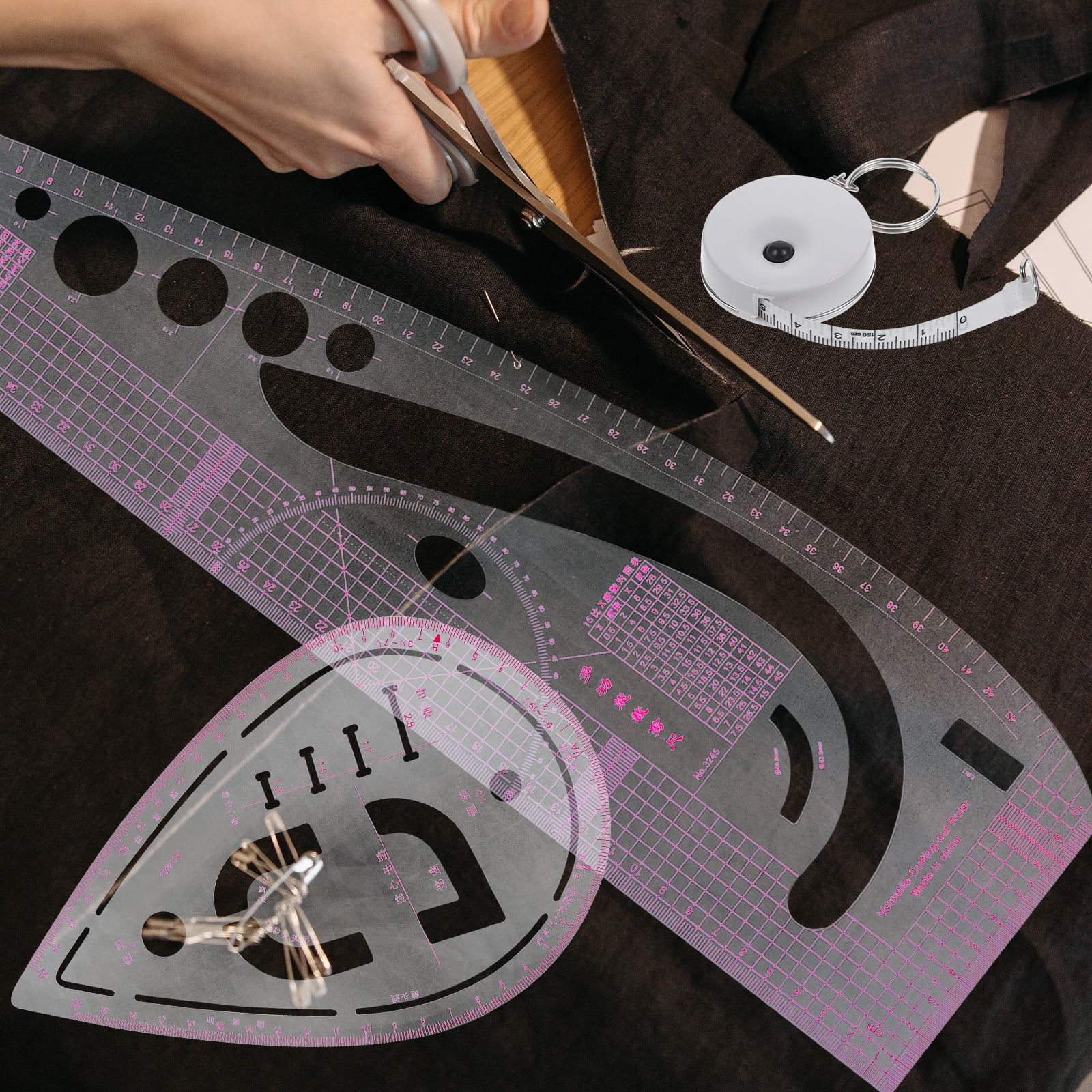 Cutting Ruler French Curve Sewing Accessories Fabric Quilting Metric Shaped Rulers
