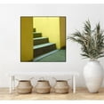thumbnail image 3 of Giant Art Canvas  30x30 Yellow Stairway-recolor Framed in Yellow, 3 of 3