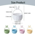 thumbnail image 3 of Easter Basket, Furenl Handheld Rabbit Ear Hanging Basket Easter Fashion Foldable Vegetable Basket Sundries Storage Box, Yellow, 3 of 9
