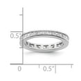 thumbnail image 2 of Auriga 14k White Gold Polished Size 4 Channel-set 2 carat Princess Diamond Complete Eternity Band for Women, 2 of 6