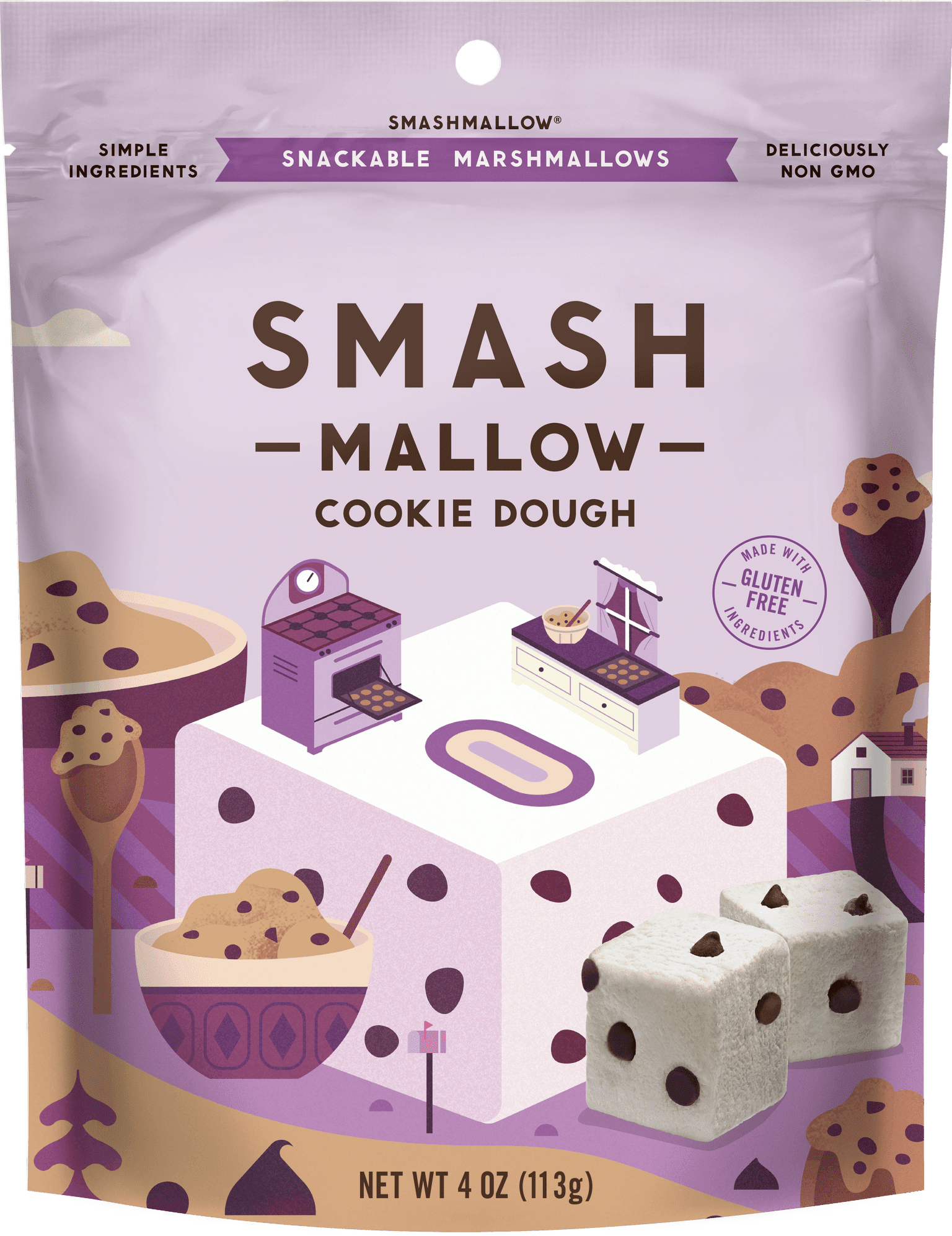 Smashmallow Snackable Marshmallows Cookie Dough, 4 Oz