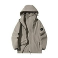 thumbnail image 3 of ManxiVoo Veste Élégante pour Femme Résistante à l'Eau Respirante Coupe-Vent de Printemps pour Usage Quotidien Mode de Rue Taille TTG Kaki, 3 of 6
