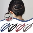 thumbnail image 2 of RYGRZJ Burgundy All-Match Large One-Line Buckle Hairpin For WomenS Back Of The Head Hairpin Simple Solid Color One-Line Buckle Twist Clip Ha, 2 of 5