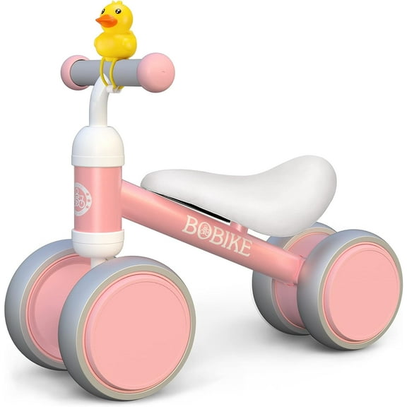 Bobike Baby Balance Bike Toys for 1 Year Old 10-24 Months Toddler Walker Bicycle Pink