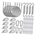 thumbnail image 2 of Kit de herrajes para toldos, accesorios de alambre metálico para toldos, para patios y exteriores. 84 piezas, 2 of 8
