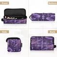 thumbnail image 5 of Hair Tool Organizer Bag with Heat Resistant Mat Removable Travel Storage Case for Hot Air Brushes Curling Irons Purple Butterfly Pattern, 5 of 8