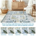 thumbnail image 6 of Garvee 8'x10' Vintage Area Rug Traditional Rug Low Pile Distressed Rug Soft Foldable Accent Rugs for Dining Room Home Office, Blue, 6 of 7