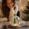 thumbnail image 6 of DefiDgd Lighted Clear Acrylic Christmas Ball Ornament,3D Miniature Snowy Winter Scene Hanging Bauble With Gold Cap for Xmas Tree Holiday Home Decor,Gift, 6 of 7