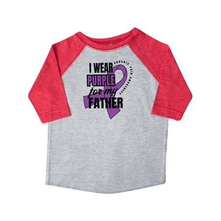 

Inktastic Chronic Pain I Wear Purple For My Father Gift Toddler Boy or Toddler Girl T-Shirt