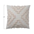 thumbnail image 2 of Bloomingville Cotton Tufted Pillow with Pattern and Chambray Back, 2 of 7