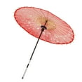 thumbnail image 2 of THY COLLECTIBLES Classic Chinese Art Asian Style 33" Paper Parasol Umbrella with Long Handle and Floral Print for Wedding Parties, Photography, Costumes, Cosplay, Decoration And Other Events (Red), 2 of 3