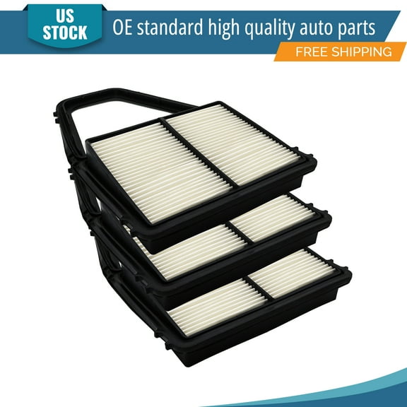 YXPCARS 3PCS Front Engine Air Filter for 2001 - 2005 Acura EL Honda Civic 1.7L, New Air Filter Replacement (CA8911)