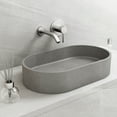 thumbnail image 5 of VIGO Sagrada Gothic Gray Concreto Stone 24 in. L x 14 in. W x 5 in. H Oval Vessel Bathroom Sink, 5 of 8