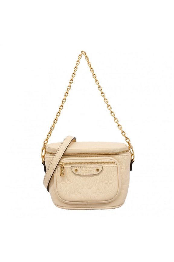 Pre-Owned Louis Vuitton Monogram Empreinte Mini Bum Bag M83275 Crme Ladies Shoulder P3139396
