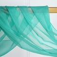 thumbnail image 4 of BalsaCircle Turquoise 18 feet Sheer Organza Curtain Panel Backdrop Drape Window Decorations, 4 of 8