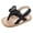 Black, variant on Spring And Summer Children Baby Todller Shoes Boys And Girls Sandals Pinch Toe Solid Color Shiny Bow Hook Loop Comfortable,Color:Gold,Size:0-6 Months
