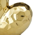 thumbnail image 5 of 8" x 8" Gold Porcelain Ceramic Dimensional Origami Inspired Angled Heart Sculpture with Faceted Exterior, by DecMode, 5 of 12