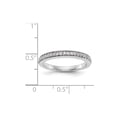 thumbnail image 7 of 14k White Gold Round Diamond Wedding Band Milgrain Edge Anniversary Ring 1/6 Ct., 7 of 7