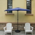 thumbnail image 7 of WestinTrends Lanai 9 Ft Outdoor Patio Half Umbrella, Small Grill Deck Porch Balcony Shade Umbrella with Crank, Navy Blue, 7 of 7