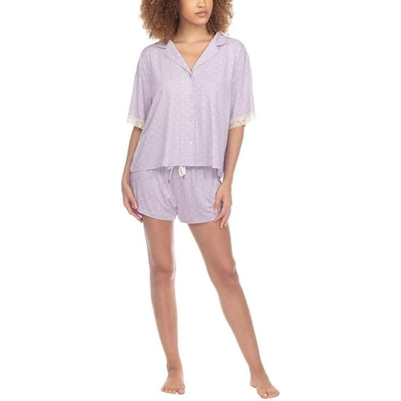 Honeydew Women's 2-Piece Pajama Set Orchid Dot XXL