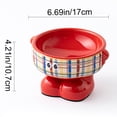 thumbnail image 4 of FEOLGEHLY Slow Feed Raised Dog Food Water Ceramic Bowl, Non Skid Cute Elevated Neck Protection Food Water Bowl for Small Dogs and Indoor Cats Household Pet Dining Bowl, 4 of 6