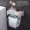 thumbnail image 2 of Bearachild Accesorio de soporte de papel higiénico Soportes de almacenamiento universales Montado en la pared Baño Roll Papers Rack Holding Shelf Juegos de accesorios de baño Bearachild HA069187-01, 2 of 6