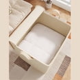 thumbnail image 5 of Extra Large Fabric Storage Bin with Lid, Zipper Closure and Carry Handles, 110L (29 Gallon), Beige Wave Pattern, for Closet Organization and Moving, 5 of 7