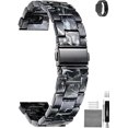 thumbnail image 1 of SHILIU-Quick Release Resin Watch Band 20mm 22mm Smartwatch Lightweight Replacement Watch Straps Bracelets 20mm 22mm With Stainless Steel Buckle, Cleaning Cloth and Adjustment Tools for Women Men, 1 of 4