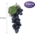 thumbnail image 2 of 10 Bunches Fake Grapes Rubber Grape Bundles Fake Fruits for Home House Kitchen Party Wedding Photography Decor - Black, 2 of 3