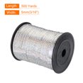 thumbnail image 2 of Unique Bargains 500 Yards Glitter Curling Ribbon Crimped Balloon String Metallic 3/16' for Party Decoration, Silver, 2 of 6