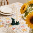 thumbnail image 7 of Ceramic Easter Bunny Candle Holder, 3.5'' Cute Rabbit Taper Candle Holders, Spring Easter Decorations for Home, Table Centerpieces Easter Rabbit Figurines Holders for Candle Sticks, Dark Green, 7 of 7