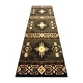 thumbnail image 2 of Emma + Oliver Fe 2x7 Sage Olefin Accent Rug with Complementary Southwestern Pattern in Beige, Black and Brown and Jute Backing, 2 of 7