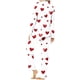 thumbnail image 4 of RKSTN Women's Valentines Pajama Sets Plus Size Notch Collar Button Down Valentine's Day Print T Shirt Top and Pjs Pant 2 Piece Matching Set Casual Lapel Sleepwear Shirt Pjs Loungewear Two Piece Set, 4 of 6