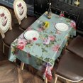 thumbnail image 2 of Spring Flower Table Cloth,Wrinkle Resistant Table Cover with Polyester,Waterproof Reusable Tablecloths for Weeding Birthday Tea Party Decorations (Rectangle,60x120inch), 2 of 6