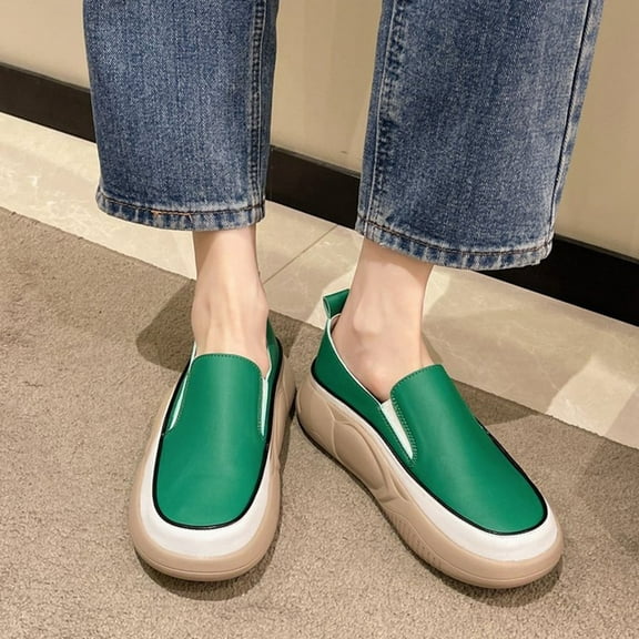 Kayannuo Fall Shoes for Women Loafers Women Shoes Fashion Women Platform Shoes Thick Round Head Comfy Casual Shoes