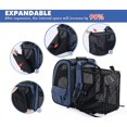 thumbnail image 2 of Mochila para Perros Gatos 90% Expandible, Bolsa Porta Gatos para Perros Pequeños Transpirable, Mochila Porta Gatos con Colchón de Felpa Desmontable, para Tren/Coche/Restaurante/A, 2 of 5