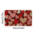 thumbnail image 2 of Valentine’s Day Themed Floor Mat - Absorbent Non-Slip Entryway Doormat, Bathroom Shower Mat & Living Room Rug, Festive Romantic Decor for Home, Soft Water-Absorbent Floor Covering, 23.6*15.75in, C, 2 of 6
