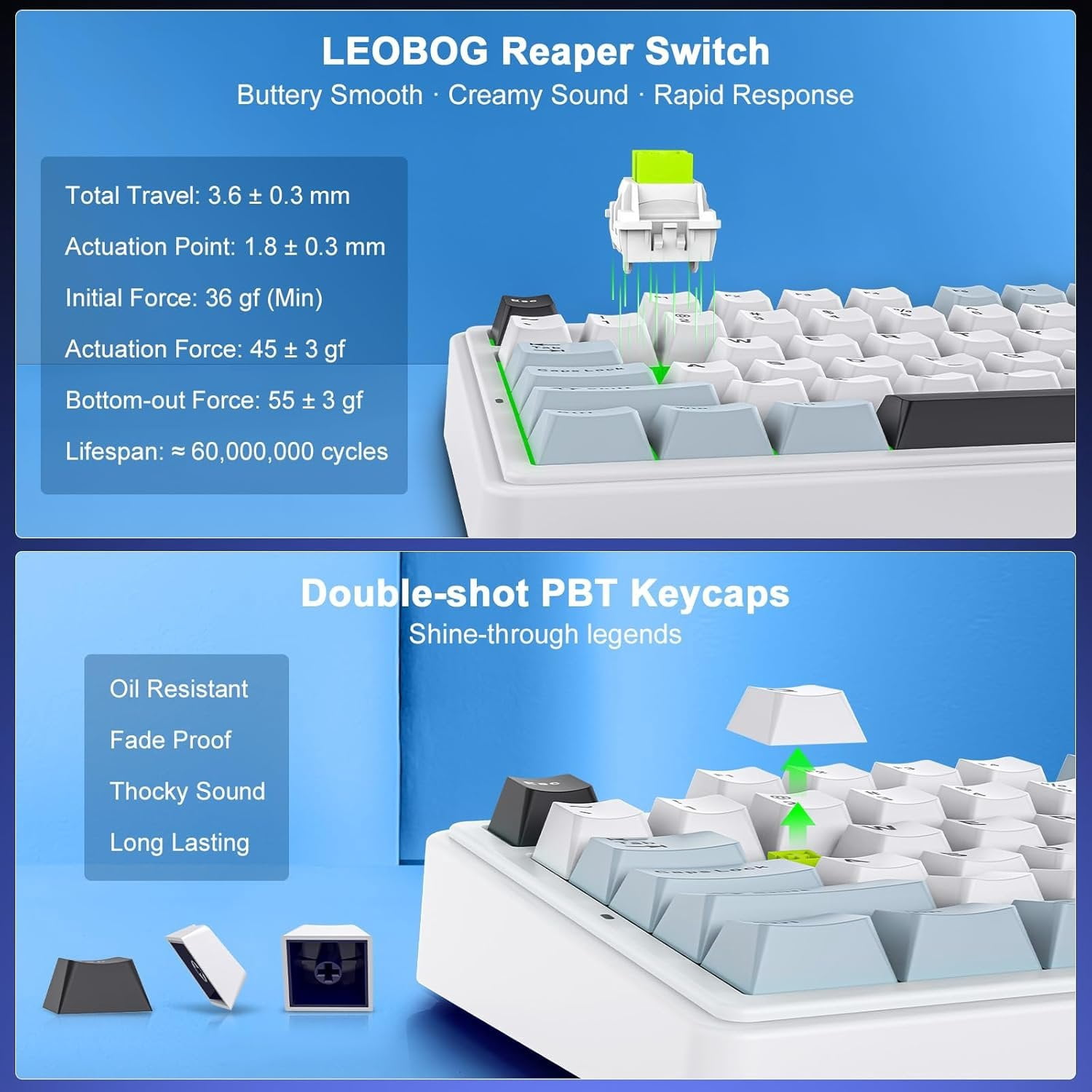 AULA F75 - 75% Mechanical Keyboard,Hot Swappable Custom Gaming Keyboard with Knob,BT5.0/2.4GHz/USB-C,RGB Backlit,Pre-lubed Reaper Switches,Double Shot PBT Keycaps,Mechanical Gaming Keyboards