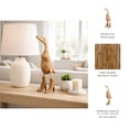 thumbnail image 5 of Duck Figurine for Home Decor - Wooden Sculpture for Bathroom, Office, and Living Room Detail - Handcrafted Bamboo Wood Ornament with Boho Style and Boot Design for Shelf - 21?, Brown, 5 of 16