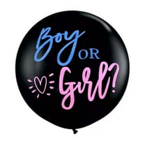Weloille Christmas Gender Reveal Kit, 36inch Black Balloons With Tassels And Heart Shaped Paper Confetti For Baby Gender Reveal Party
