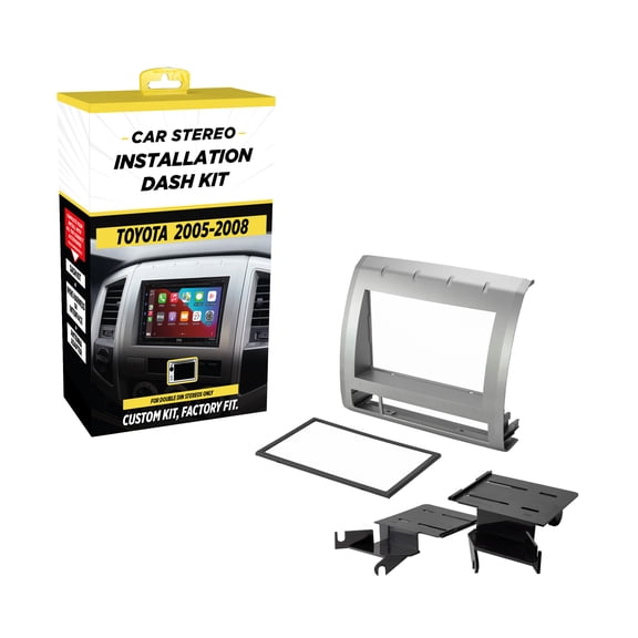 Scosche TA2053B Double DIN Radio Install Dash Kit Compatible with Select 2005-2008 Toyota Tacoma