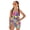 Tropical Hibiscus Flower Palm Leaf Blue, variant on SEANATIVE 7-8 Year Kid Girl Swimsuit with Mesh Skirt Coverup One Piece Bathing Suit Comfortable Stretch Summer Swimwear with Adjustable Strap, Starfish Seashell Pearl Pattern Blue