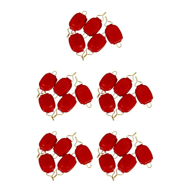 Greeniant Paquete de 30 soportes para sedal de pesca, carrete de baitcasting luminoso, Cable de pesca, Color sólido, tapón para deportes al aire libre, Rojo 5piezas Greeniant CBP234930