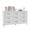 White, variant on IKIMI 47"W 9 Drawer Double Dresser, Metal Storage Dresser Chest of Drawers for Living Room, Bedroom, Black