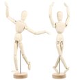 thumbnail image 3 of 2pcs DIY Jointed Puppet Adornment Wooden Blank Unfinished Puppet Shape Crafts, 3 of 7