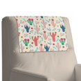 thumbnail image 7 of TSOVTHRID Cactus Sunflower Floral Print Headrest Cover for Recliner Chair, PU Leather Lazy Boy Recliner Headrest Cover, Furniture Head Rest Protector for Sofa, 17x27in, 3 Pieces, 7 of 7