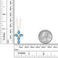 thumbnail image 2 of Gem Stone King 18K Rose Gold Plated Silver Swiss Blue Topaz Cross Pendant Necklace for Women (2.75 Cttw, Gemstone November Birthstone, Oval 6X4MM, With 18 inch Silver Chain), 2 of 4
