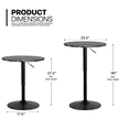 thumbnail image 2 of MoNiBloom Swivel Barstool Table 23.5" Round Adjustable Height Metal Pub Table Black Rock, 2 of 8